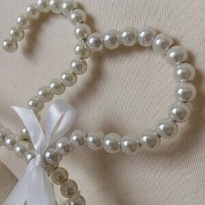 Pair of PEARL BEADED Hangers & Badgley Mischka Hair Clip BRIDAL  NEW